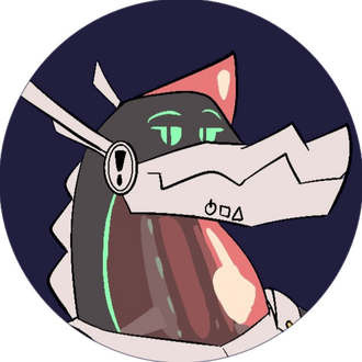 A headshot of my Synth character, ND8-r!